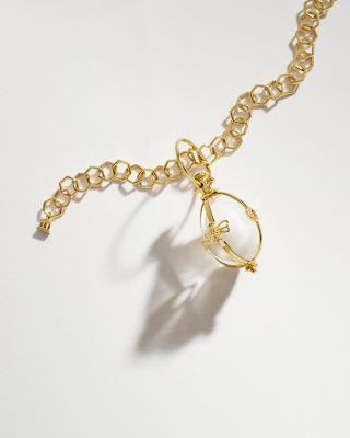 18K Yellow Gold Beehive Chain Necklace, 24"