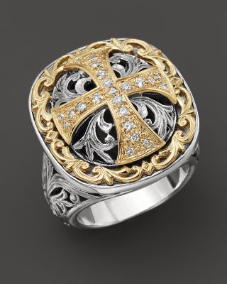 konstantino diamond cross ring