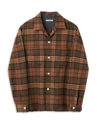 Our Legacy Heusen Wool Blend Check Regular Fit Button Down Camp