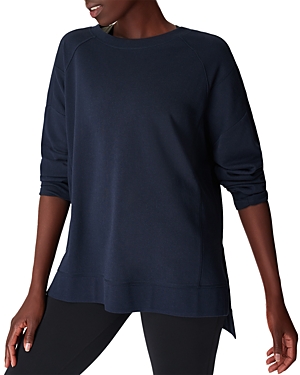 Sweaty Betty After Class Sweatshirt In Navy Blue