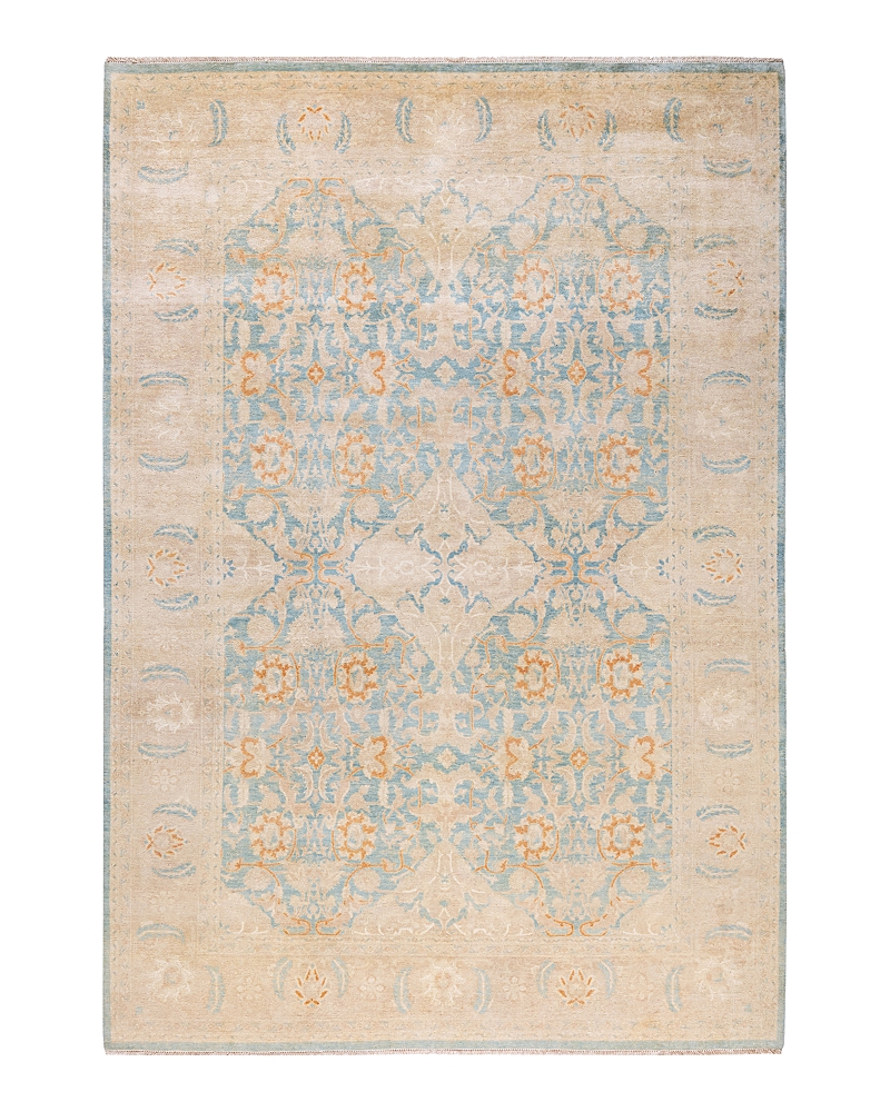 Bloomingdale's Mogul M1752 Area Rug, 6'3 X 9' In Light Blue