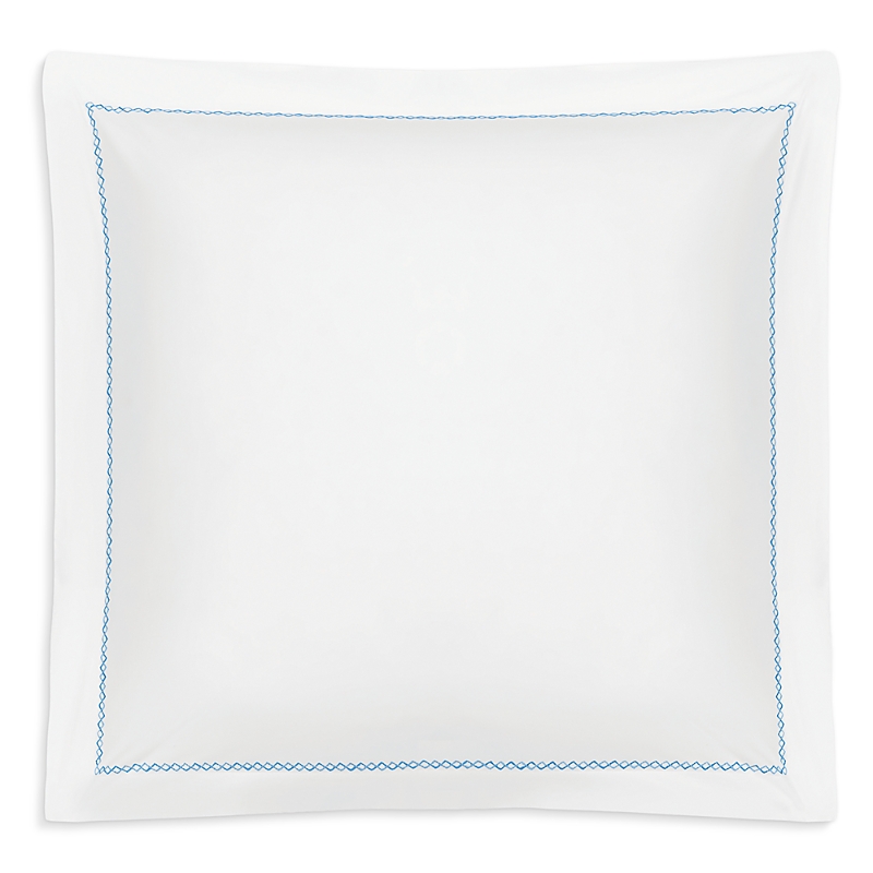 Matouk Hatch Cotton Euro Sham In Sky Blue