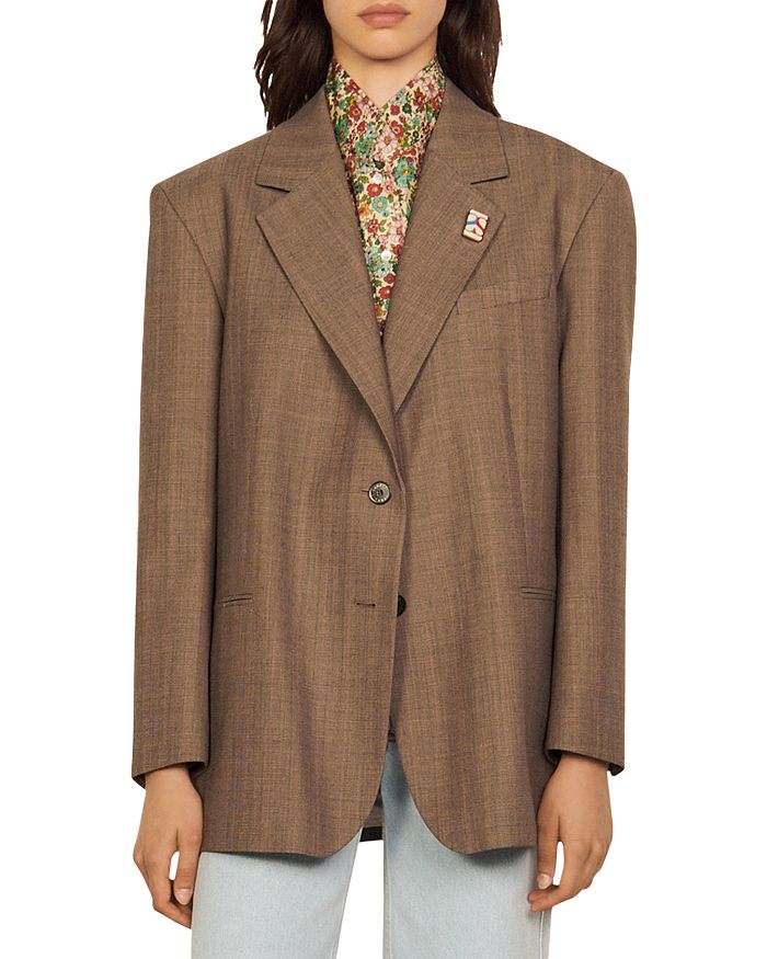 Sandro plaid jacket online