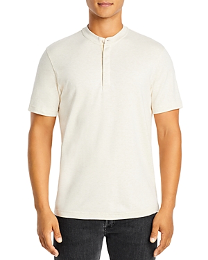 Theory Edson Regular Fit Henley Tee In Oat Melange