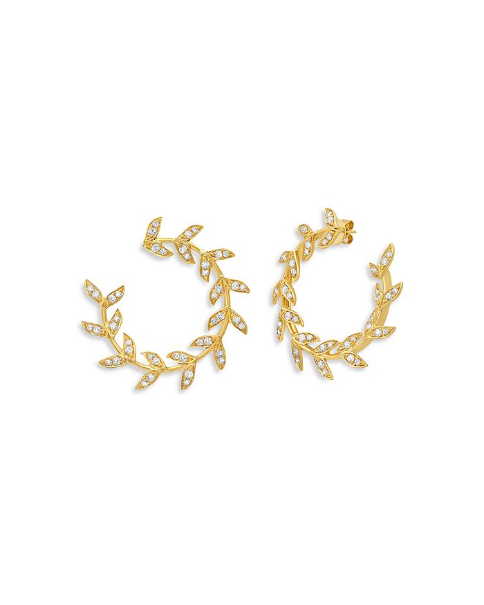 Forward facing shop hoop earrings