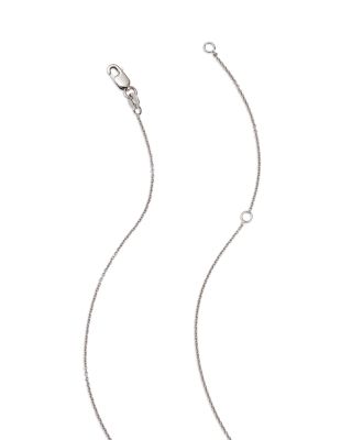 18K White Gold "Love Letter" Initial Pendant Necklace with Diamonds, 16"