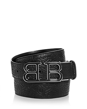 Bally Men's Britt Mirror B Embossed Logo Leather Belt