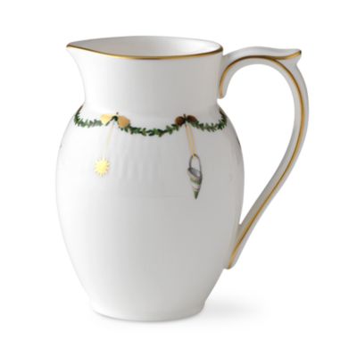 Star Fluted Christmas Creamer