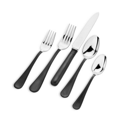 Ascot Black 20 Piece Flatware Set