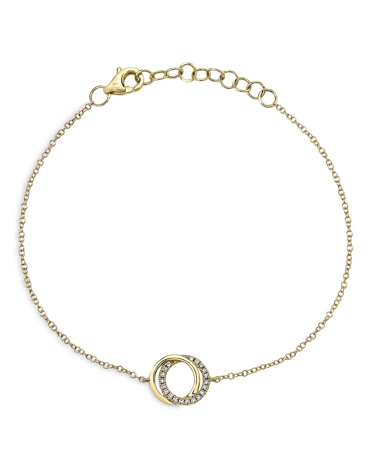 Moon & Meadow 14K Yellow Gold Diamond Love Knot Chain Bracelet