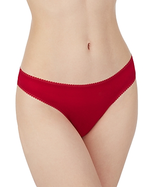On Gossamer Mesh Hip G-string In Persian Red