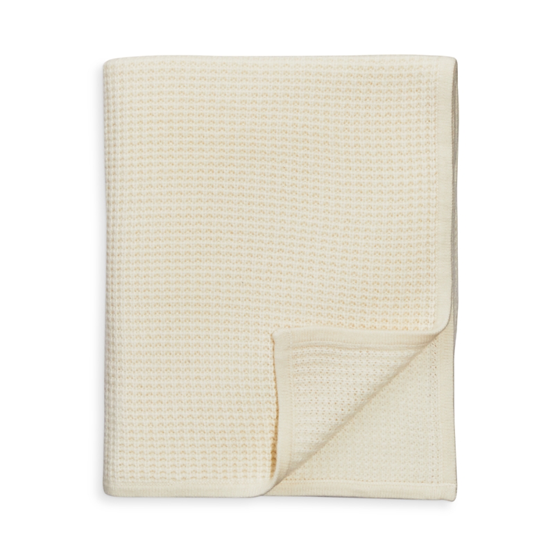 Sofia Cashmere Cashmere Thermal Knit Throw In Ivory