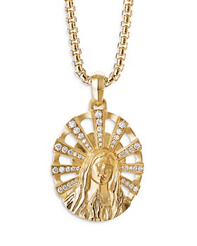 David Yurman - 18K Yellow Gold Madonna Amulet with Diamonds