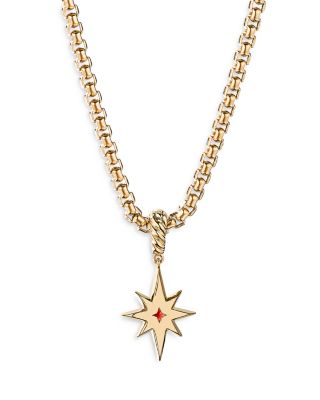 Cable Collectibles&reg; North Star Birthstone Charm in 18K Yellow Gold with Garnet