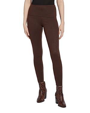 Lyssé Printed Leggings In Copper Tweed