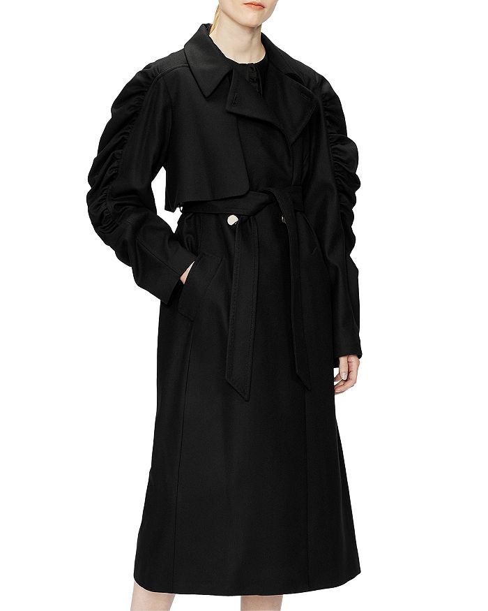Ted Baker Alannia Exaggerated Ruched Sleeve Trench Coat | Bloomingdale's