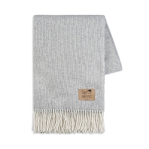 Shop Lands Downunder Juno Lambswool Cashmere Throw In Light Gray