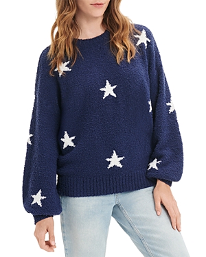 Ugg Paden Fluffy Knit Sweater In Navy Stars