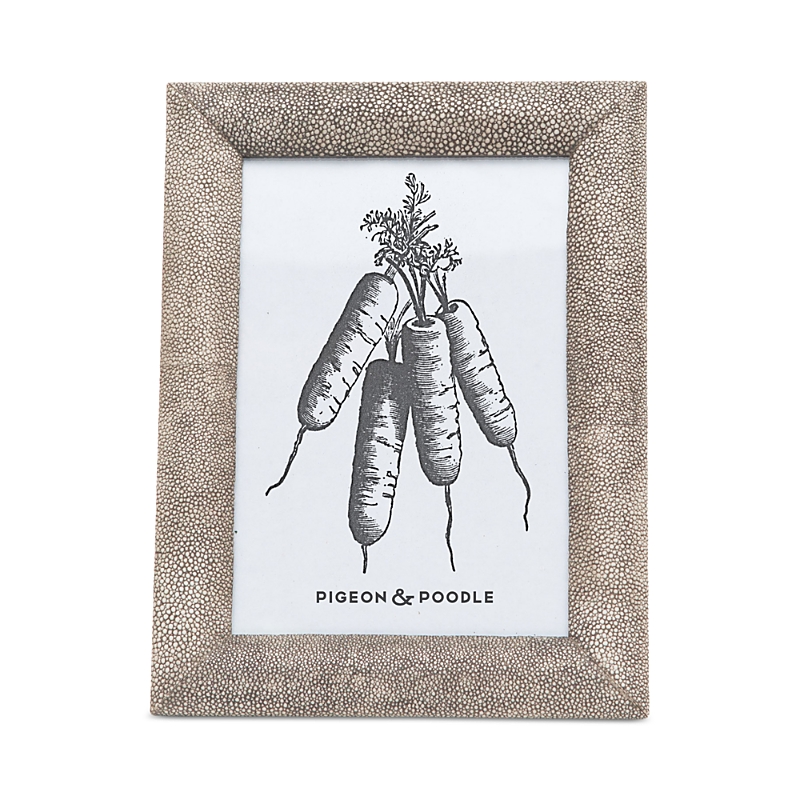 Pigeon & Poodle Oxford Faux Shagreen Frame, 5 X 7 In Sand