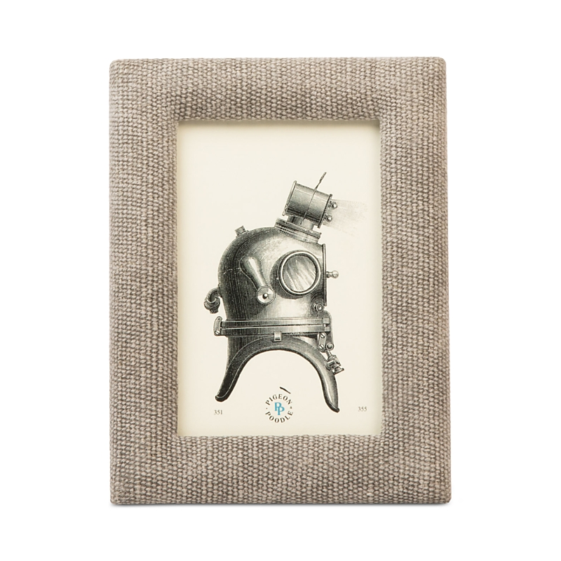 Pigeon & Poodle Kemi Jute Frame, 4 X 6 In Light Gray