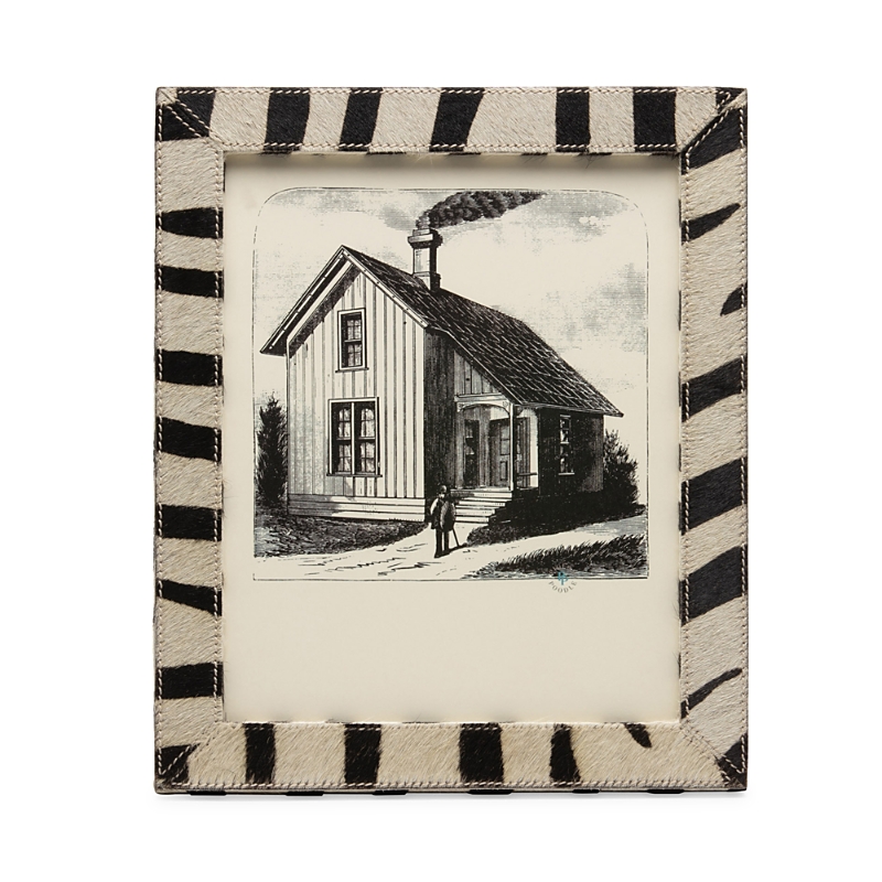 Pigeon & Poodle Hana Zebra Print Frame, 8 X 10 In Black/white