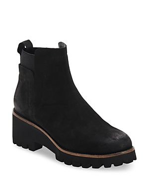 Blondo Danika Womens Leather Round Toe Ankle Boots In Black Nubuck