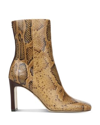 snake print boots low heel