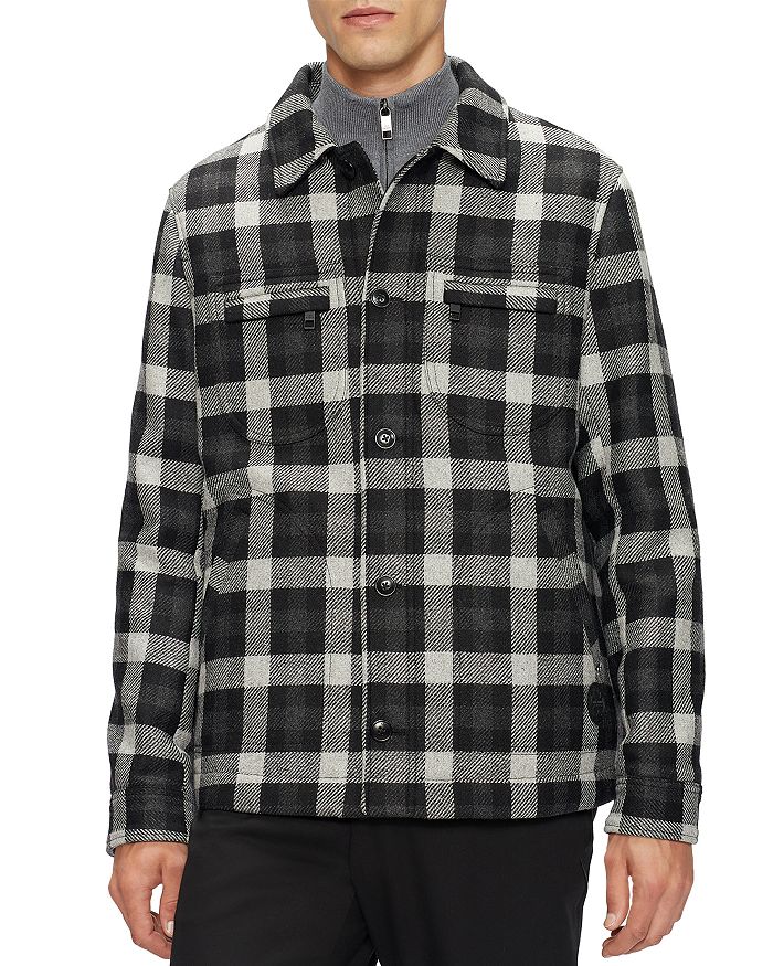 Ted Baker Checkered Wadded Overshirt Bloomingdale's