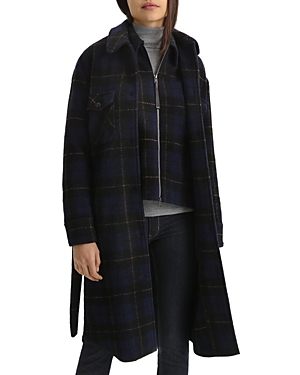 Woolrich Gentry Belted Plaid Coat