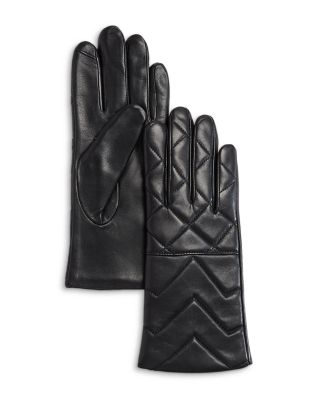 AQUA - Quilted Leather Tech Gloves - Exclusive