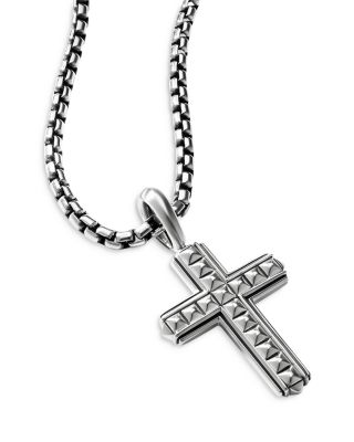 Sterling Silver Pyramid Cross Pendant