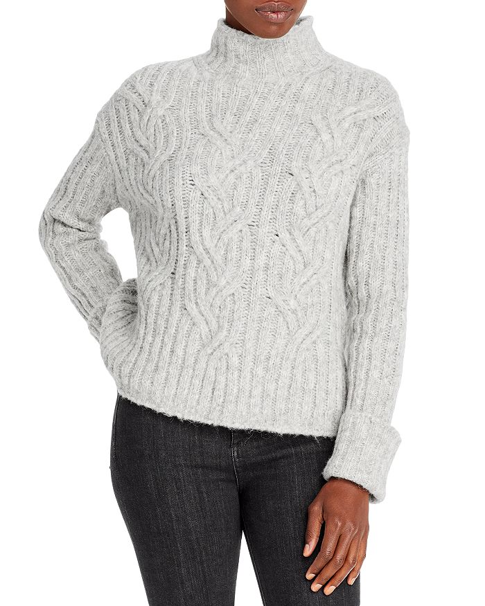 Vince Mirrored Cable Turtleneck Sweater | Bloomingdale's
