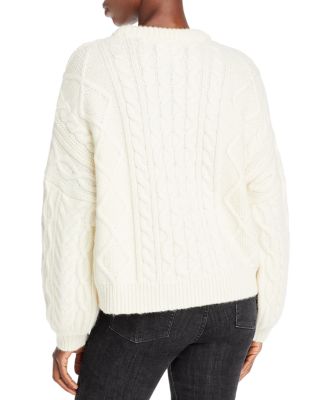 Anine Bing Irina Cable Knit Sweater | Bloomingdale's