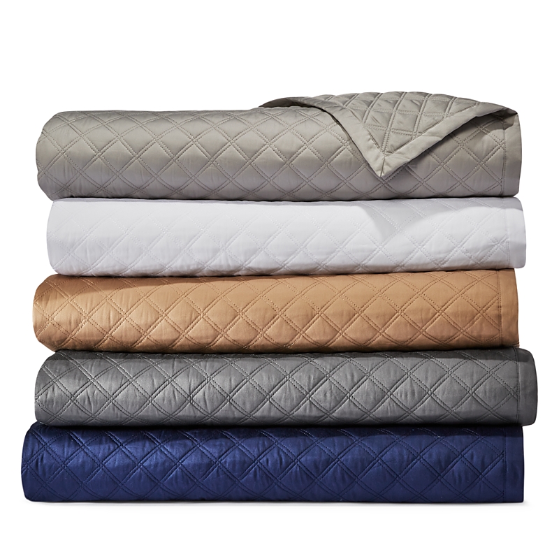 Hudson Park Collection Luxe Block Matelassé Coverlet, King - 100% Exclusive Bloo Hudson Park Collection Luxe Block Matelassé Coverlet, King - 100% Exclusive Bloo
