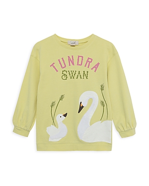 Peek X The Nature Conservancy Girls' Tundra Swan Sweatshirt - Little Kid, Big Kid In Lime