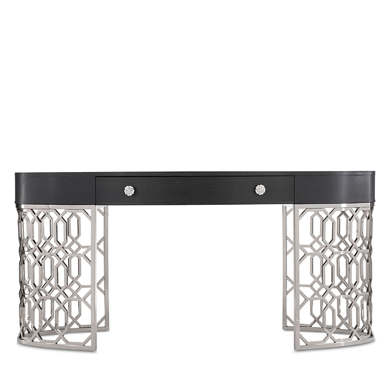 Bernhardt Silhouette Desk In Figured Onyx