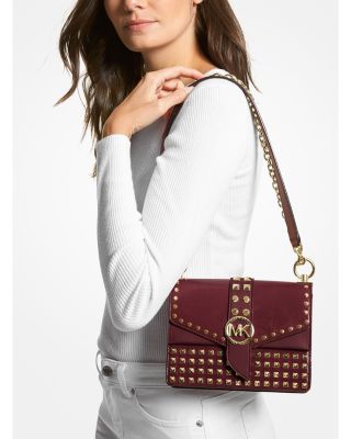 small white mk purse