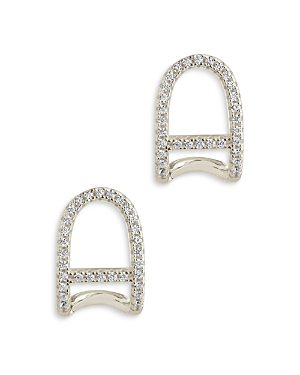 Shop Sterling Forever Suspender Stud Earrings In Silver