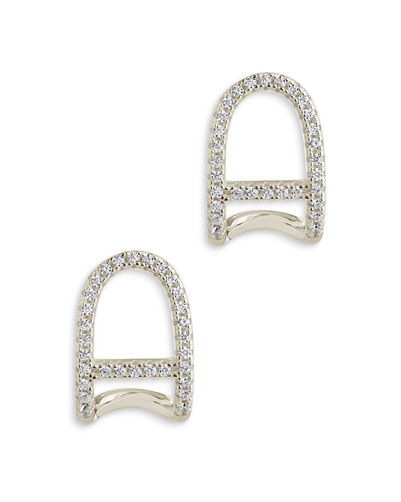 Sterling Forever Women's Ezra Suspender Studs Earrings In Silver