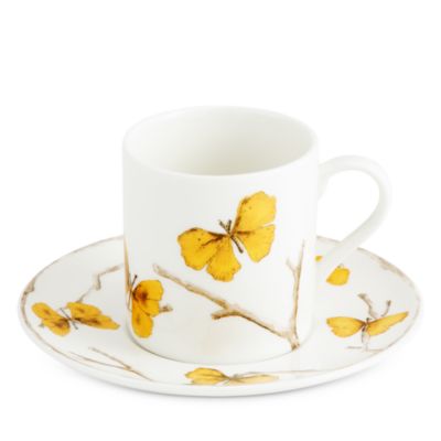 Butterfly Ginkgo Gold Demitasse Set, Service for 4
