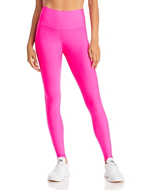 Alo Yoga Airbrush High-rise Stretch-woven Leggings In Neon Pink