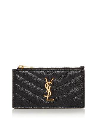 YSL Card Holder Silver Hardware Complete Box Set Used