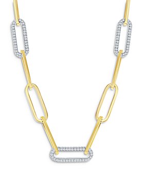 Bloomingdale's - Diamond Paperclip Necklace in 14K Yellow Gold, 2.4 ct. t.w. - 100% Exclusive