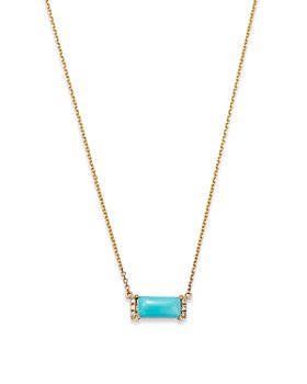 Bloomingdale's - Birthstone & Diamond Accent Bar Necklace in 14K Gold, 16-18" - 100% Exclusive