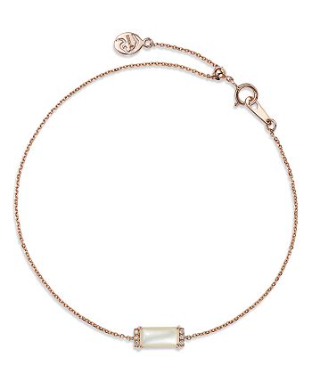 Bloomingdale's - Mother of Pearl & Diamond Accent Chain Bracelet in 14K Rose Gold - 100% Exclusive