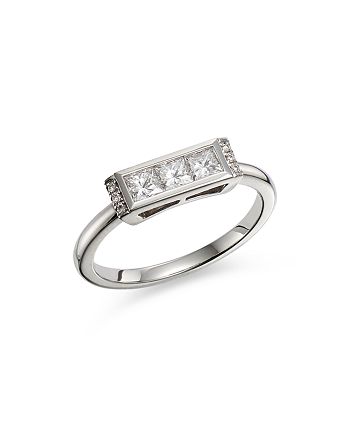 Bloomingdale's - Diamond Princess Cut Stacking Band in 14K White God, 0.50 ct. t.w. - 100% Exclusive