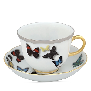 Vista Alegre Butterfly Parade By Christian Lacroix Tea Cup & Saucer In Multi