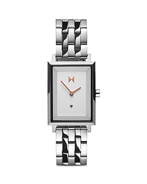 Shop Mvmt Signature Square Watch, 32mm In White/silver