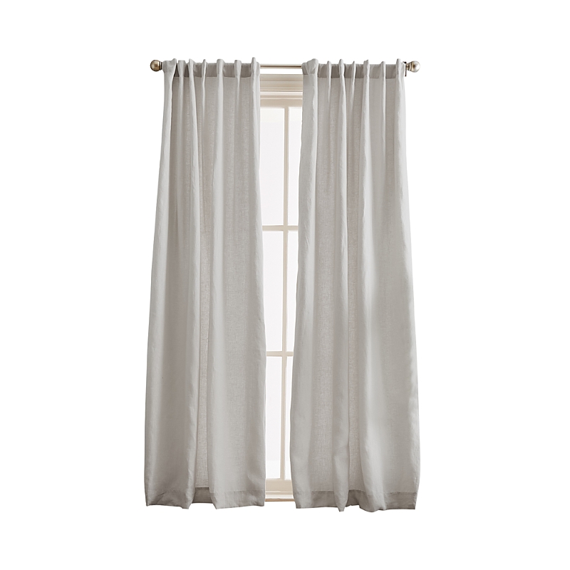 Peri Home Linen 84 X 50 Back Tab Lined Window Panel, Pair In Silver