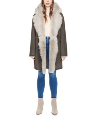 HiSO August Toscana Trimmed Reversible Shearling Coat | Bloomingdale's